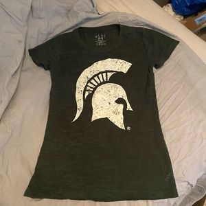Women’s size small Michigan State University green and white soft feel like new